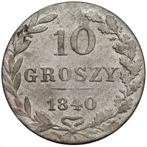10 groszy 1840 MW - dzioby przymknięte