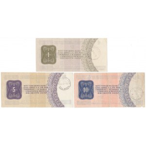 PEWEX 1, 5 i 10 dolarów 1979 - zestaw (3szt)
