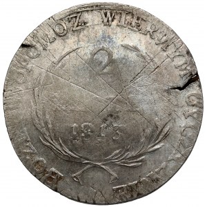 Oblężenie Zamościa, 2 złote 1813 - odwrócone N