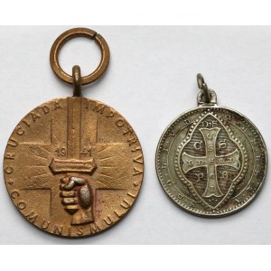 Europa, Medale o tematyce religijnej (XXw.) - zestaw (2szt)