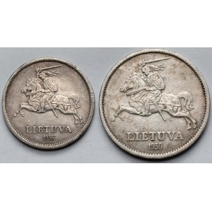 Litwa, 5-10 litu 1936 - zestaw (2szt)