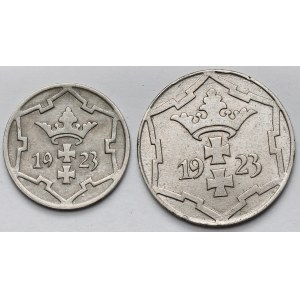 Gdańsk, 5-10 fenigów 1923 - zestaw (2szt)