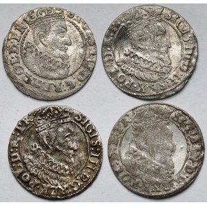 Zygmunt III Waza, Grosz Gdańsk 1625-1626 - zestaw (4szt)