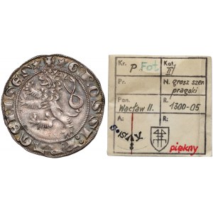 Czechy, Wacław II Czeski (1278-1305) Grosz praski - ex. Kałkowski