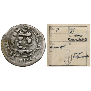 Kazimierz III Wielki, Denar Kraków bez daty - orzeł w PRAWO - ex. Kałkowski