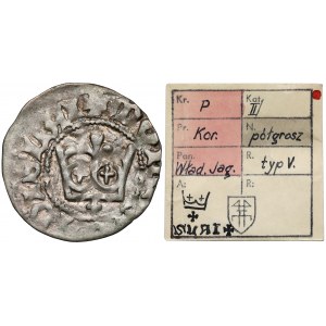 Władysław II Jagiełło, Półgrosz Kraków - typ 15 - znak + - ex. Kałkowski