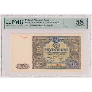 50 złotych 1946 - Ł - duża litera