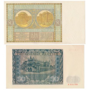 50 zł 1929 EW i 50 zł 1941 A - zestaw (2szt)