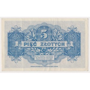 Londyn, 5 złotych 1939 - D - seria spoza puli - JEDYNA ZNANA