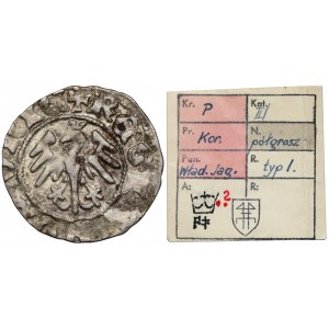 Władysław II Jagiełło, Półgrosz Kraków - typ 17 - znaki F‡ - ex. Kałkowski