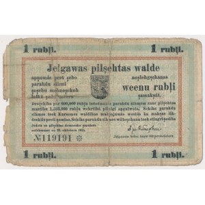 Latvia, Mitava 1 Rouble 1915