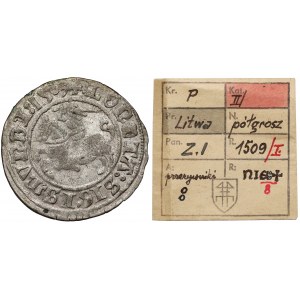 Zygmunt I Stary, Półgrosz Wilno 1509 - ex. Kałkowski