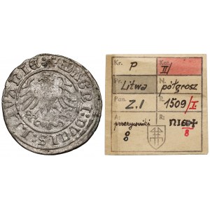Zygmunt I Stary, Półgrosz Wilno 1509 - ex. Kałkowski