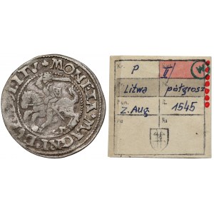 Zygmunt II August, Półgrosz Wilno 1545 - DVCAT9 - ex. Kałkowski
