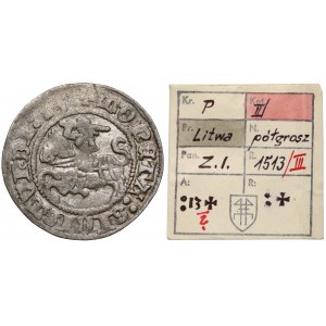 Zygmunt I Stary, Półgrosz Wilno 1513 - ex. Kałkowski