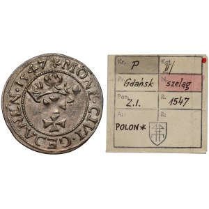 Zygmunt I Stary, Szeląg Gdańsk 1547 - ex. Kałkowski