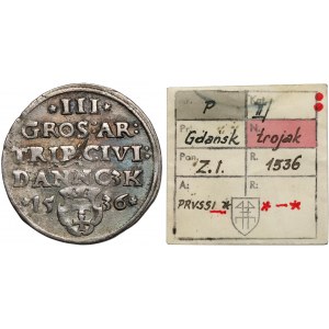 Zygmunt I Stary, Trojak Gdańsk 1536 - ex. Kałkowski
