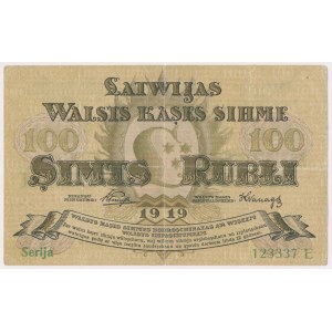 Latvia, 100 Roubles 1919