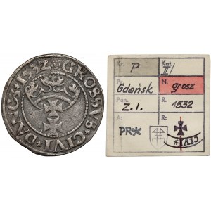 Zygmunt I Stary, Grosz Gdańsk 1532 - ex. Kałkowski