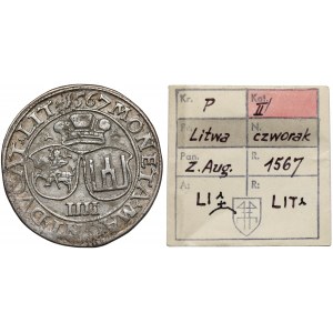 Zygmunt II August, Czworak Wilno 1567 - ex. Kałkowski