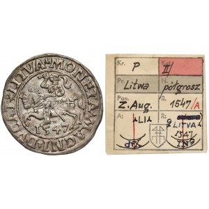 Zygmunt II August, Półgrosz Wilno 1547 - ex. Kałkowski
