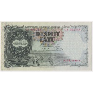 Latvia, 10 Latu 1940