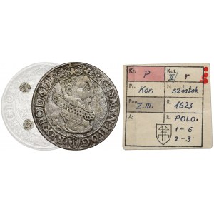 Zygmunt III Waza, Szóstak Kraków 1623 - data rozstrzelona - ex. Kałkowski