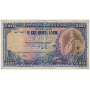 Latvia, 500 Latu 1929