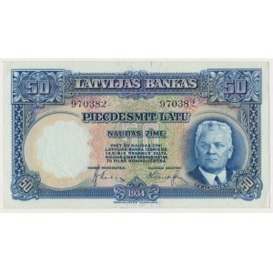 Latvia, 50 Latu 1934