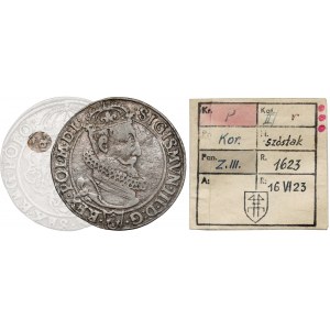 Zygmunt III Waza, Szóstak Kraków 1623 - data przy nominale - ex. Kałkowski