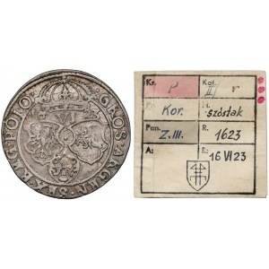 Zygmunt III Waza, Szóstak Kraków 1623 - data przy nominale - ex. Kałkowski