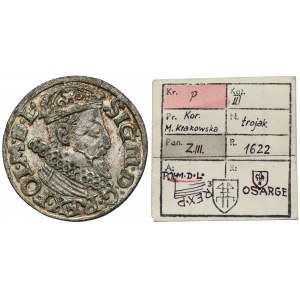 Zygmunt III Waza, Trojak Kraków 1622 - ex. Kałkowski
