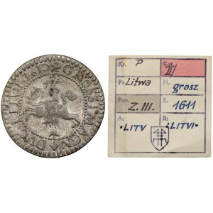 Zygmunt III Waza, Grosz Wilno 1610 - ex. Kałkowski