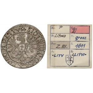 Zygmunt III Waza, Grosz Wilno 1610 - ex. Kałkowski
