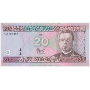 Lithuania, 20 Litu 1997