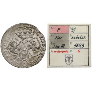 Jan III Sobieski, Szóstak Kraków 1683 - mała szuba - ex. Kałkowski