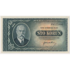 Czechoslovakia, 100 Korun (1945) - Perforation