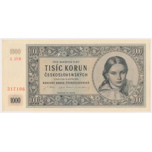 Czechoslovakia, 1.000 Korun 1945 - Perforation