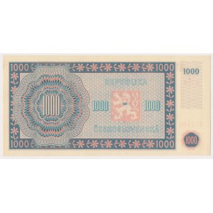 Czechoslovakia, 1.000 Korun 1945 - Perforation
