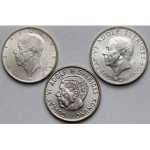 Szwecja, 2-10 koron 1938-1972 - zestaw (3szt)