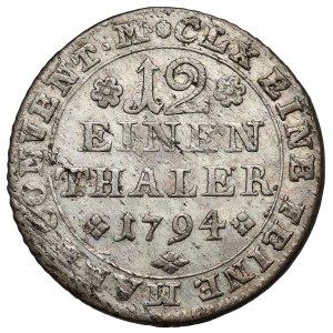 Brunswick-Wolfenbüttel, Karl II Wilhelm Ferdinand, 1/12 talara 1794 MC