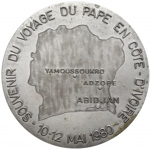Watykan, Jan Paweł II, Medal 1980 - Pielgrzymka do Wybrzeża Kości Słoniowej