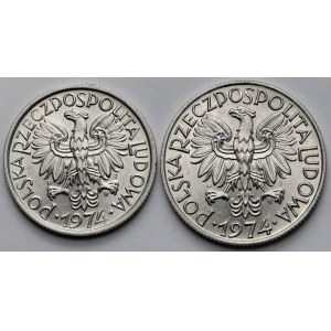 2 i 5 złotych 1974 - zestaw (2szt)