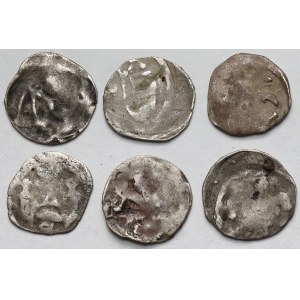 Pomorze, Szczecin, Denar XIV w. - zestaw (6szt)