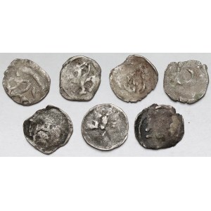 Pomorze, Szczecin, Denar XIV w. - zestaw (7szt)