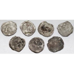 Pomorze, Szczecin, Denar XIV w. - zestaw (7szt)