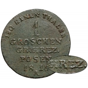 Wielkie Księstwo Poznańskie, 1 grosz 1816-A, Berlin - błąd HREZ