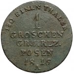 Wielkie Księstwo Poznańskie, 1 grosz 1816-A, Berlin - błąd HREZ