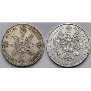 Prusy, Wilhelm I, Talar 1860-1861 - zestaw (2szt)