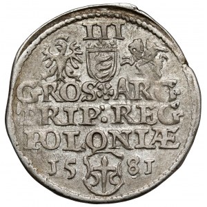 Stefan Batory, Trojak Olkusz 1581 - sznurowa obręcz
